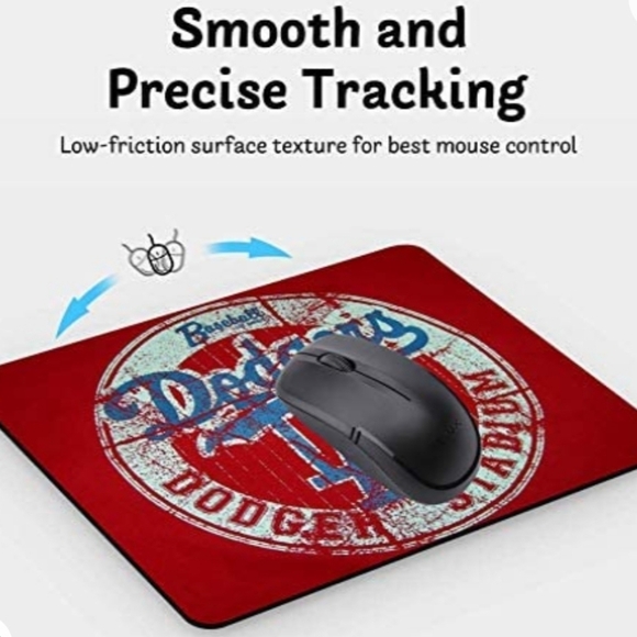 MLB LA Dodger Blue and Red Vintage Looking Mousepad - Picture 3 of 5